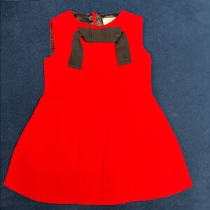Elegant Red Kids Formal Dress with Bow Accent
